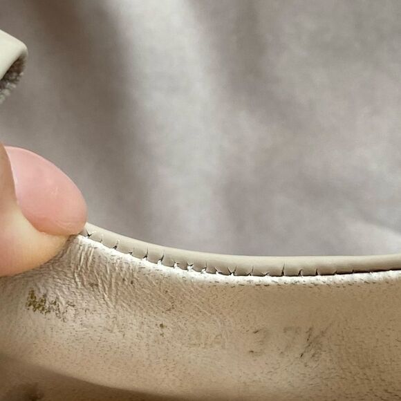 Prada Leather Ballet Tan Cream Flats Shoes Cirpia Size 7,5 - Picture 8 of 15